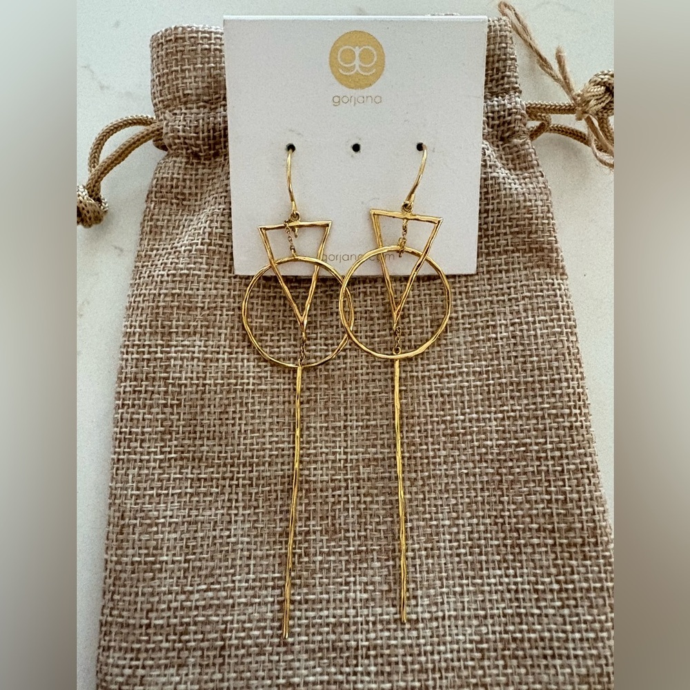 Gorjana Gold Geometric Drop Earrings